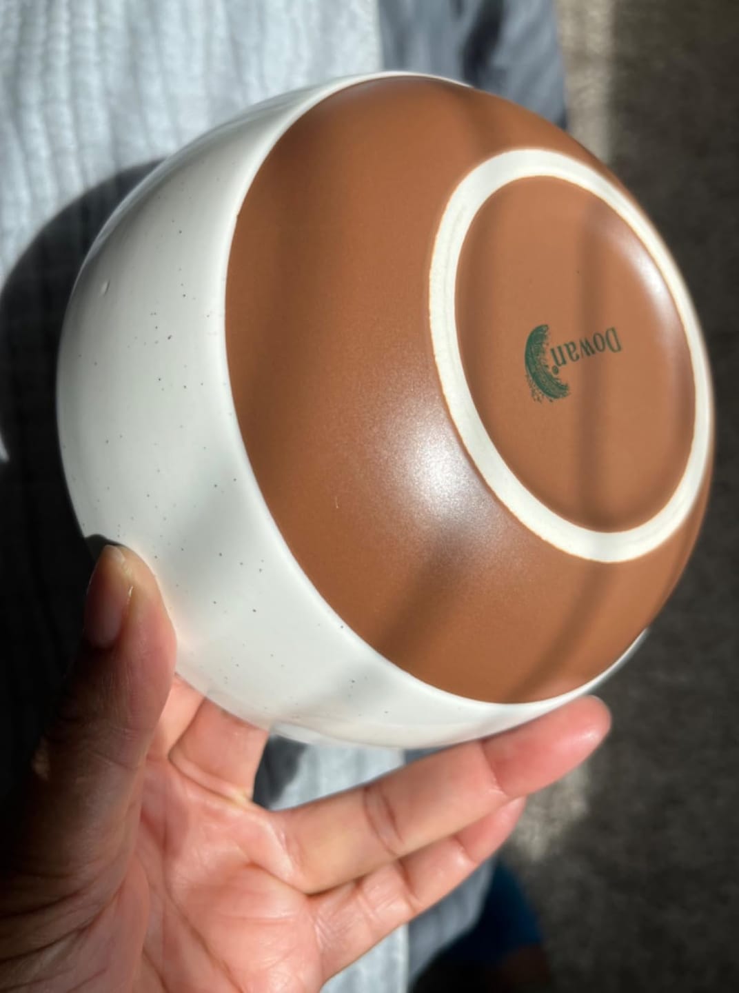 Customer photo review of Pebblone Stoneware 18-Piece Dinnerware Set