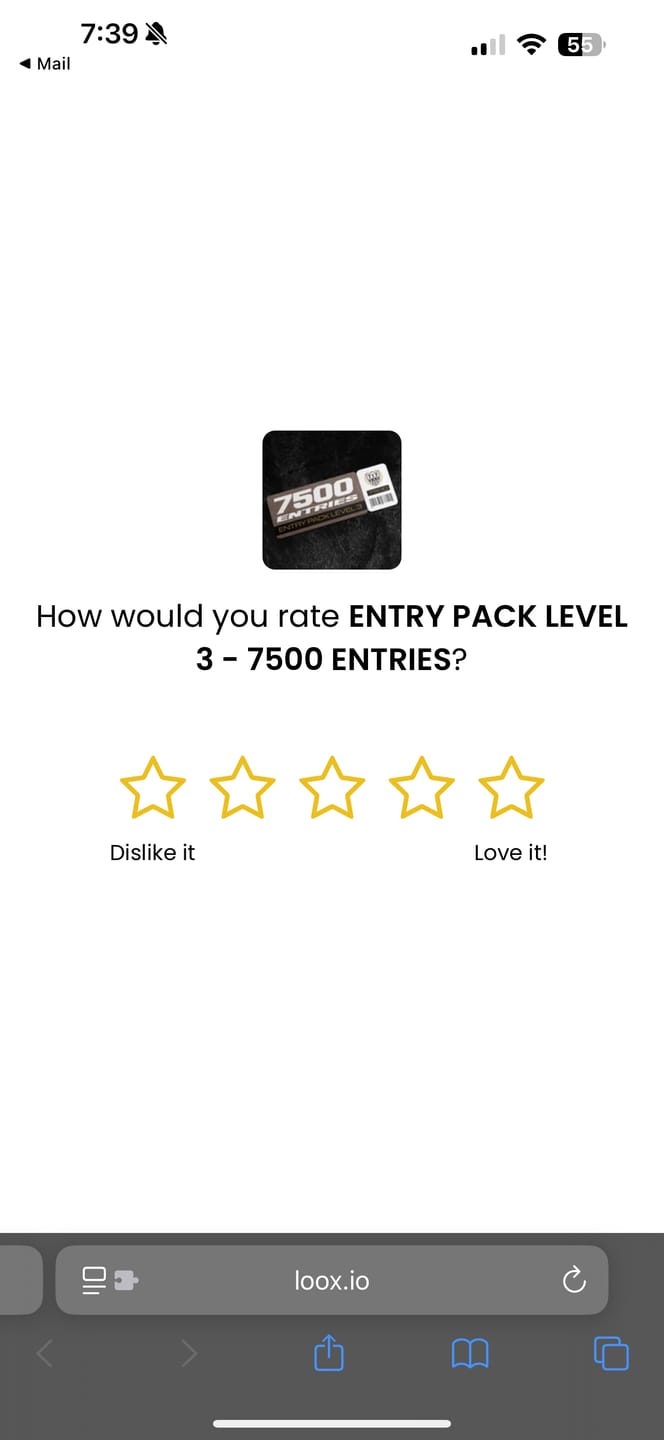 Customer photo review of ENTRY PACK LEVEL 3 - 7500 ENTRIES