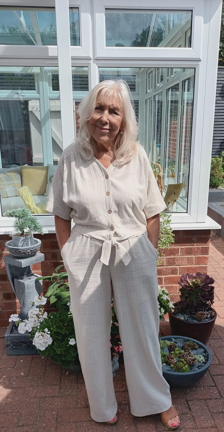 Customer photo review of Yarn Dyed Linen Viscose Fabric