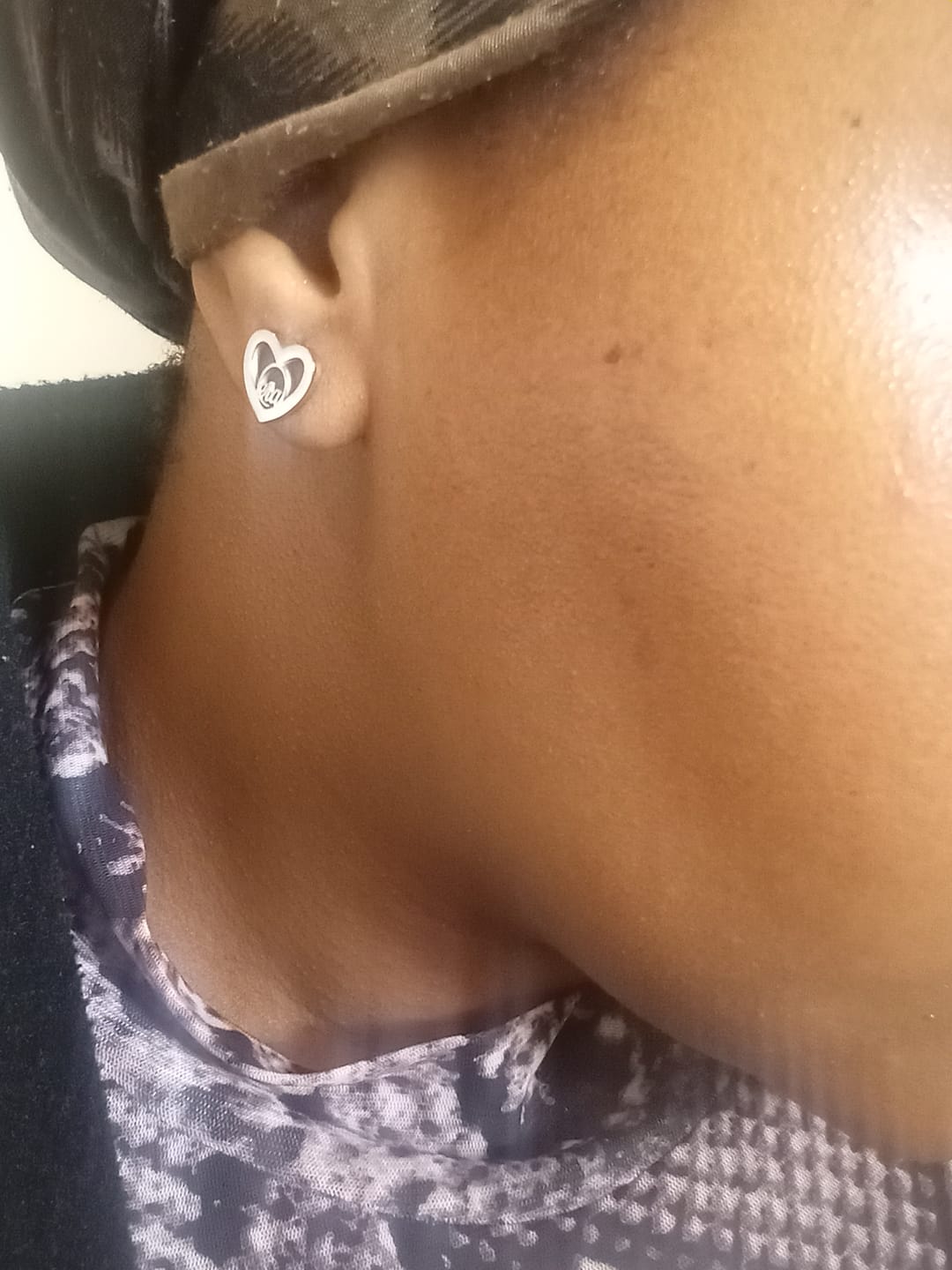 Customer photo review of Silver Thando Studs