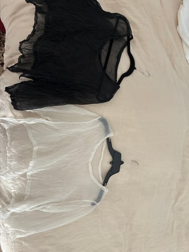 Customer photo review of Cover Tee in Silk Organdy