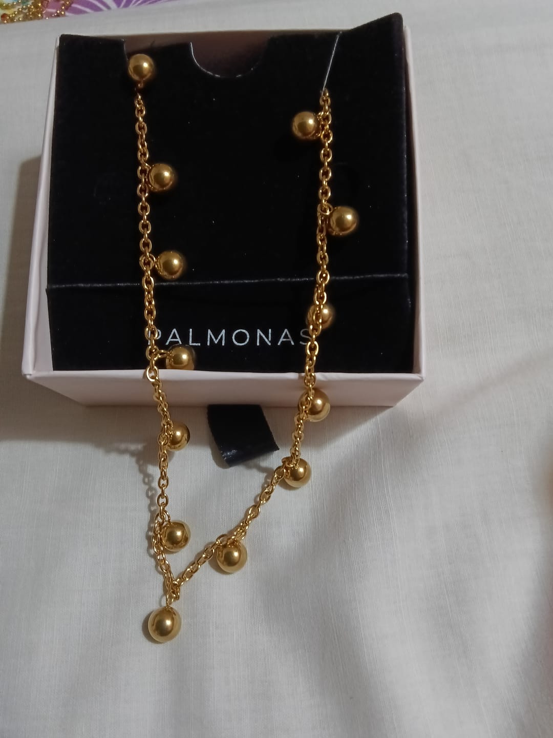 Customer photo review of Beaded Grace Necklace