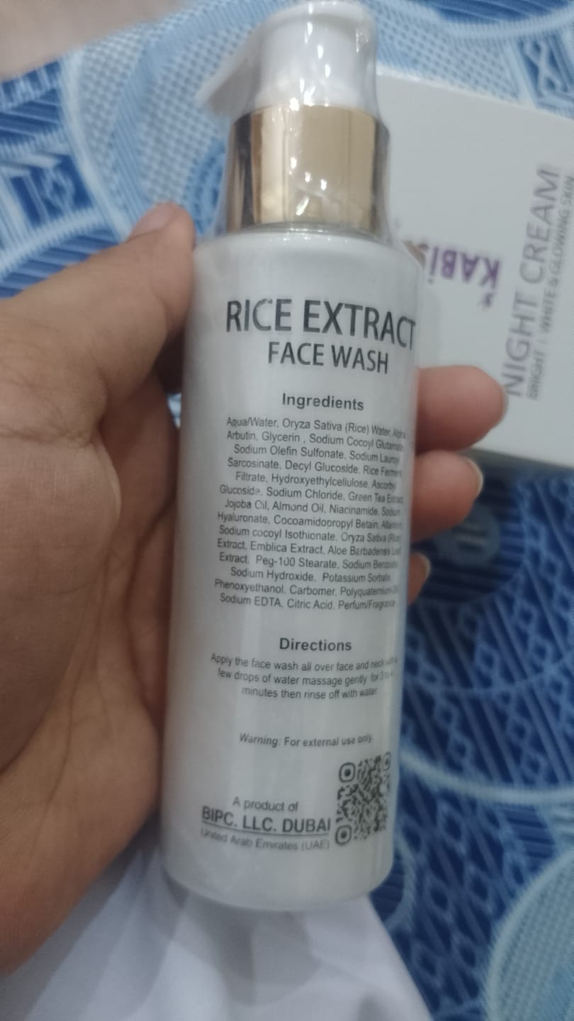 Customer photo review of Rice Extract Facewash