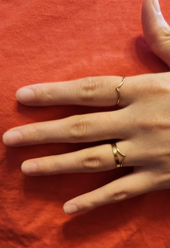 Customer photo review of Flat Band Ring