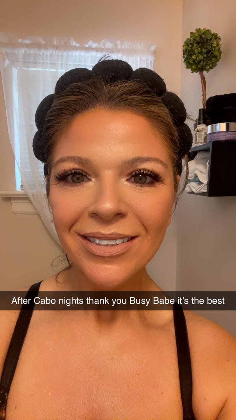 Customer photo review of Cabo Nights Self Tan Mousse w/Mitt.