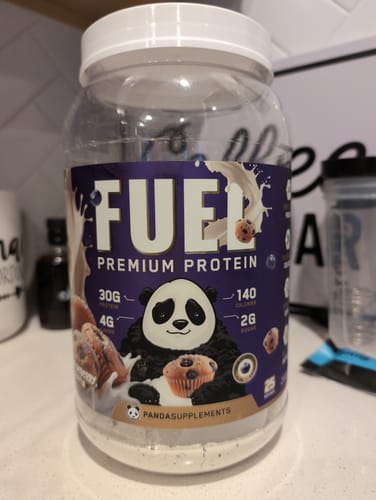 Customer photo review of FUEL Premium Protein (Blueberry Muffin) with Freeze-Dried Blueberry Inclusions