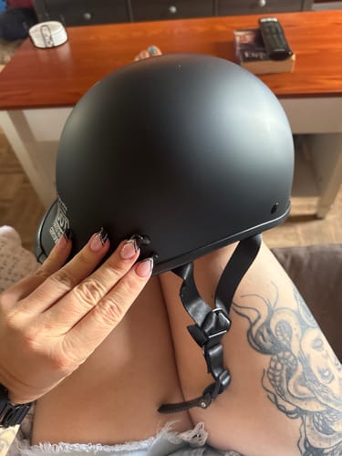 Customer photo review of New- Polo Switchback DOT Reversible Helmet Flat & Gloss Black