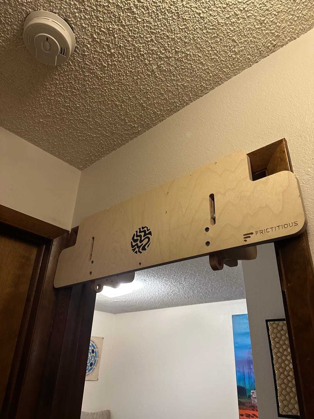 Customer photo review of Hangboard Doorway Mount