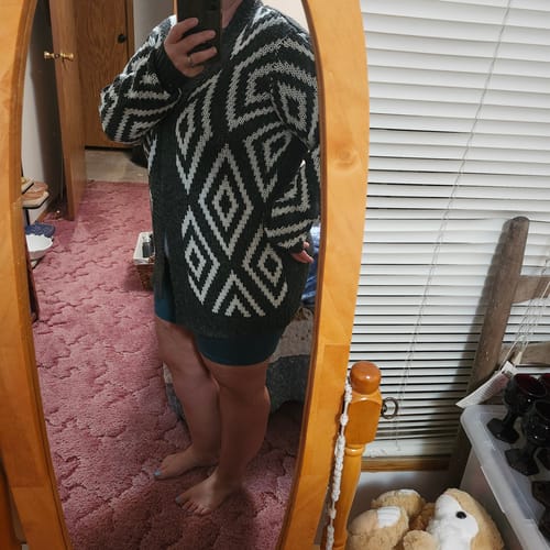 Customer photo review of Diamond Cardigan