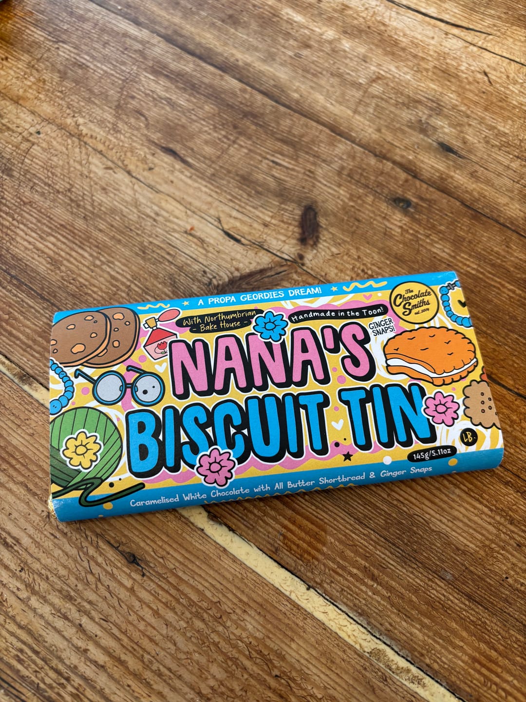 Customer photo review of Nana’s Biscuit Tin Bar 145g