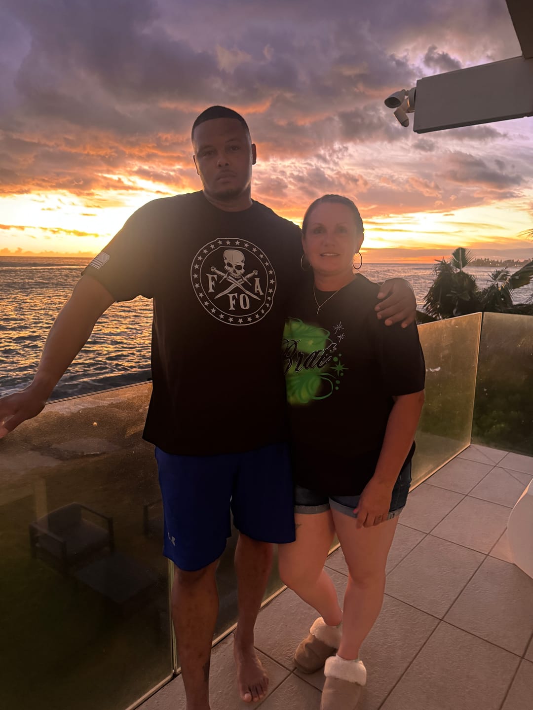 Customer photo review of FAFO Skull & Dagger T-Shirt