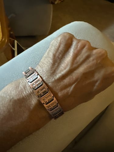Customer photo review of Templar Cross Copper Magnetic Bracelet: Helps Pair Veterans With A Service Dog Or Shelter Dog