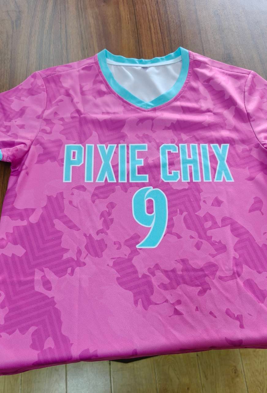 Customer photo review of Custom Pink Camo sports Soccer Tops/Sets Jersey