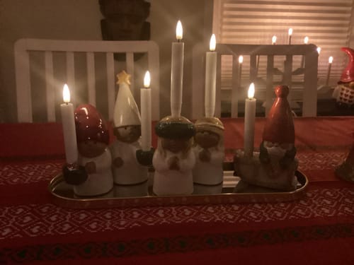 Customer photo review of Juletræslys belagt med stearin 6 stk
