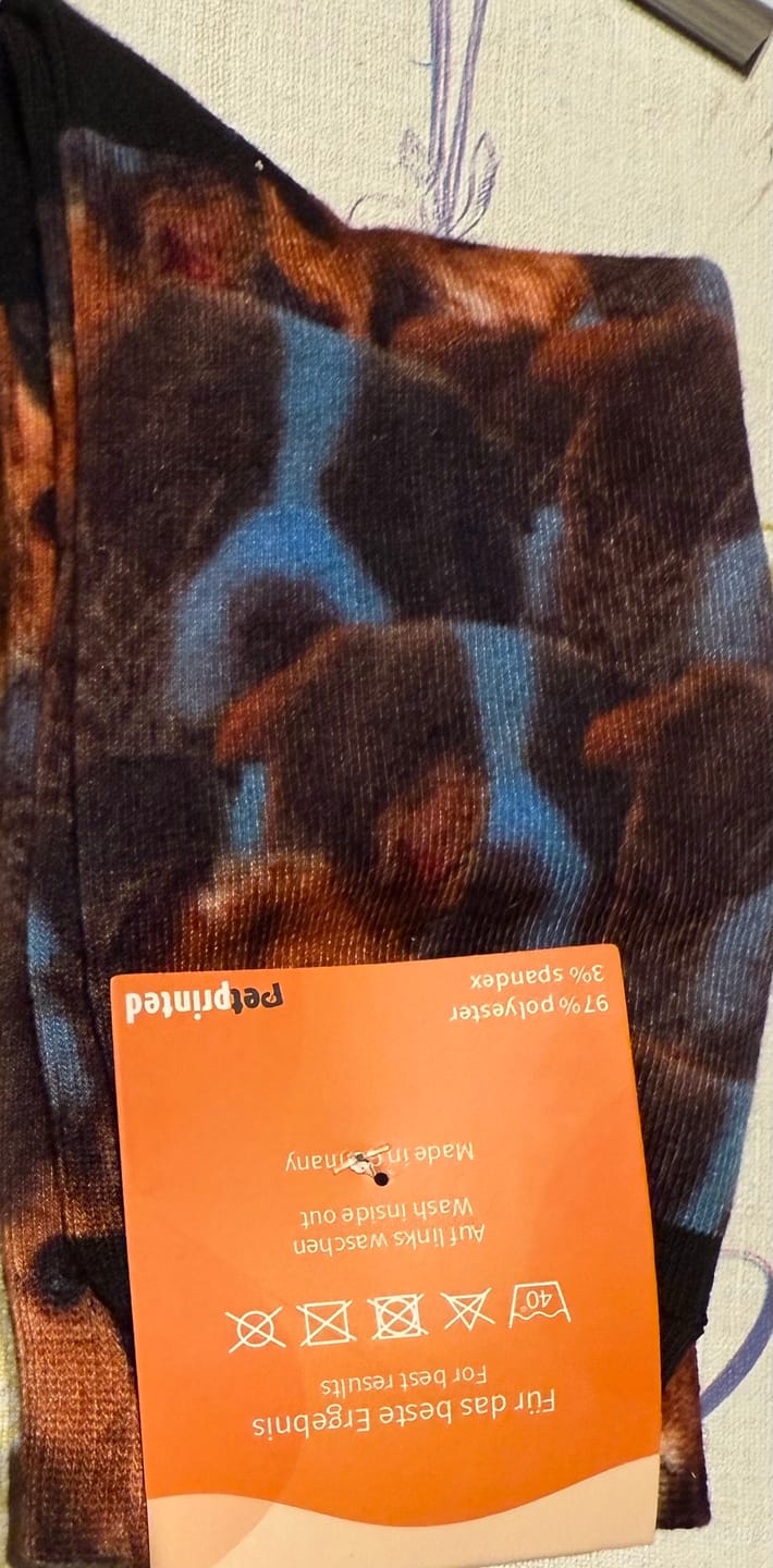 Customer photo review of Wildes Fotomuster - Individuelle Socken
