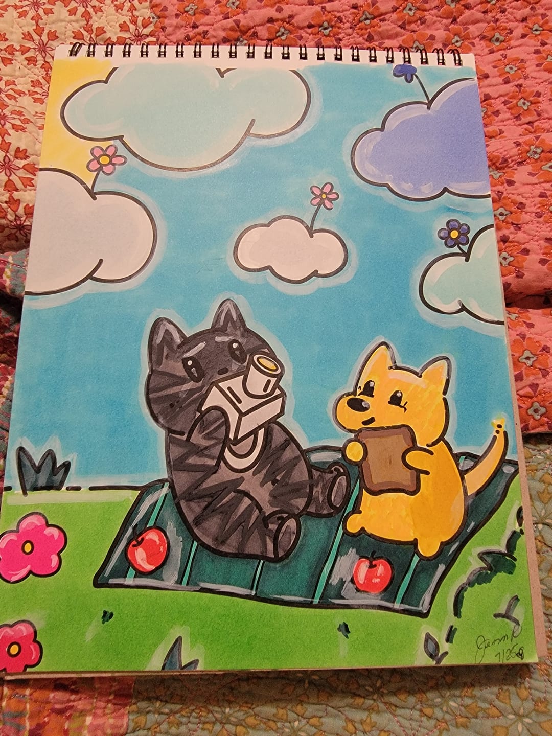 Customer photo review of Ohuhu Double-Sided Bleedproof Coloring Book