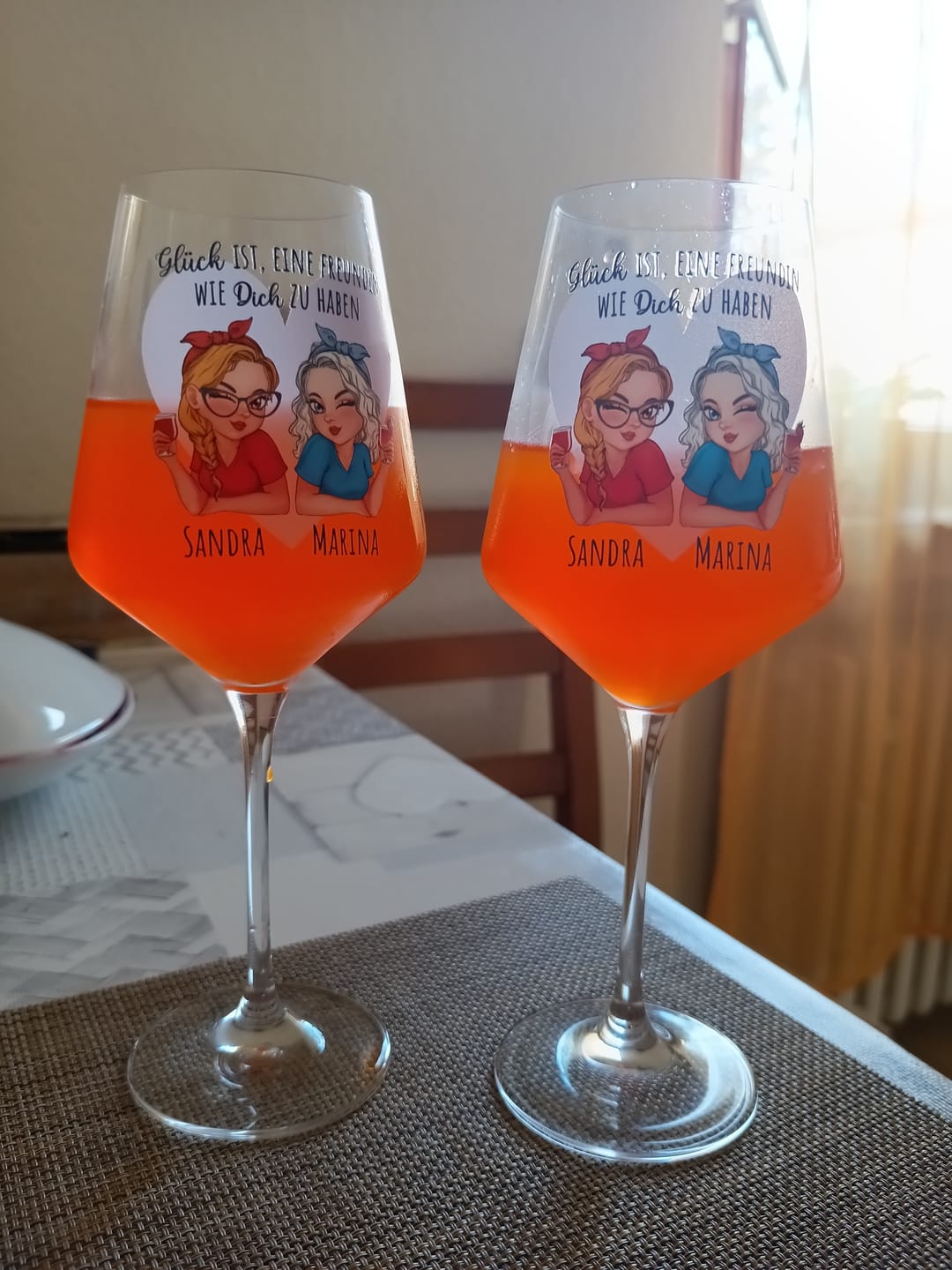 Customer photo review of Beste Freunde - Personalisiertes Glas für Sommergetränke