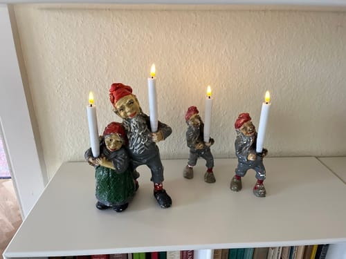 Customer photo review of Juletræslys belagt med stearin 6 stk