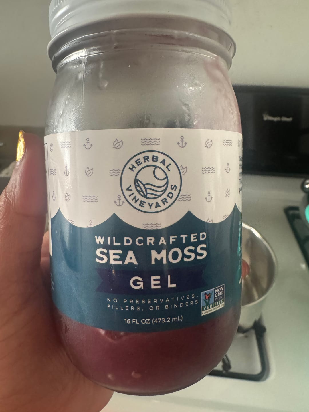Customer photo review of EXCLUSIVE PURPLE SEA MOSS GEL
