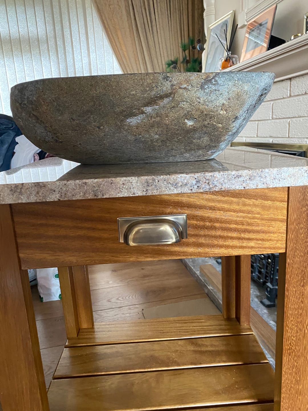 Customer photo review of Shropshire Aged Brass Cupboard Handles