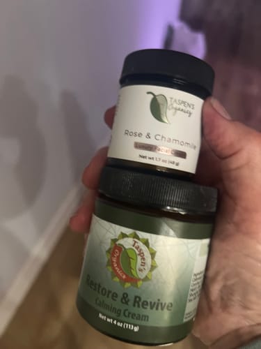 Customer photo review of Restore & Revive Calming Cream
