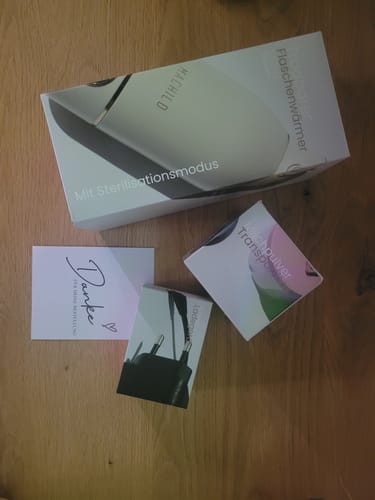 Customer photo review of Tragbarer Fläschchenwärmer + Milchpulverbox + Schnell-Ladegerät