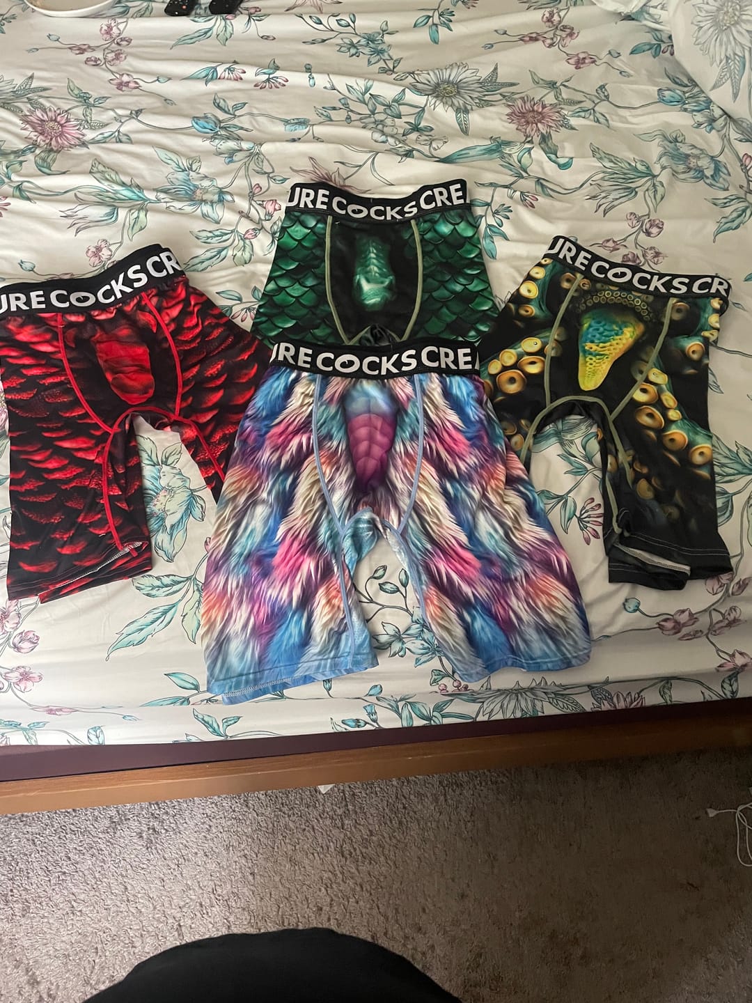 Customer photo review of Creature Cocks Horny Devil Boxer Shorts