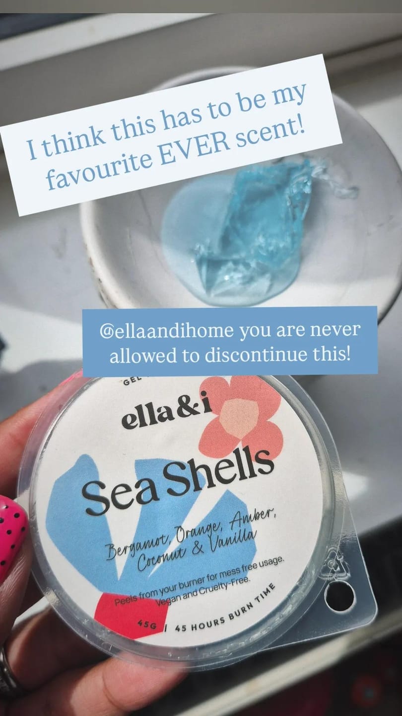 Customer photo review of Sea Shells Gel Melt