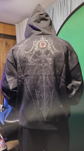 Customer photo review of Celestial Blade Oversized Zip-up Hoodie [NIGHTMARE]