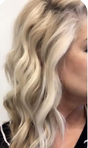 Customer photo review of Flat Silk Weft Hair Extensions Virgin Hair Weft Extensions Platinum Blonde #60