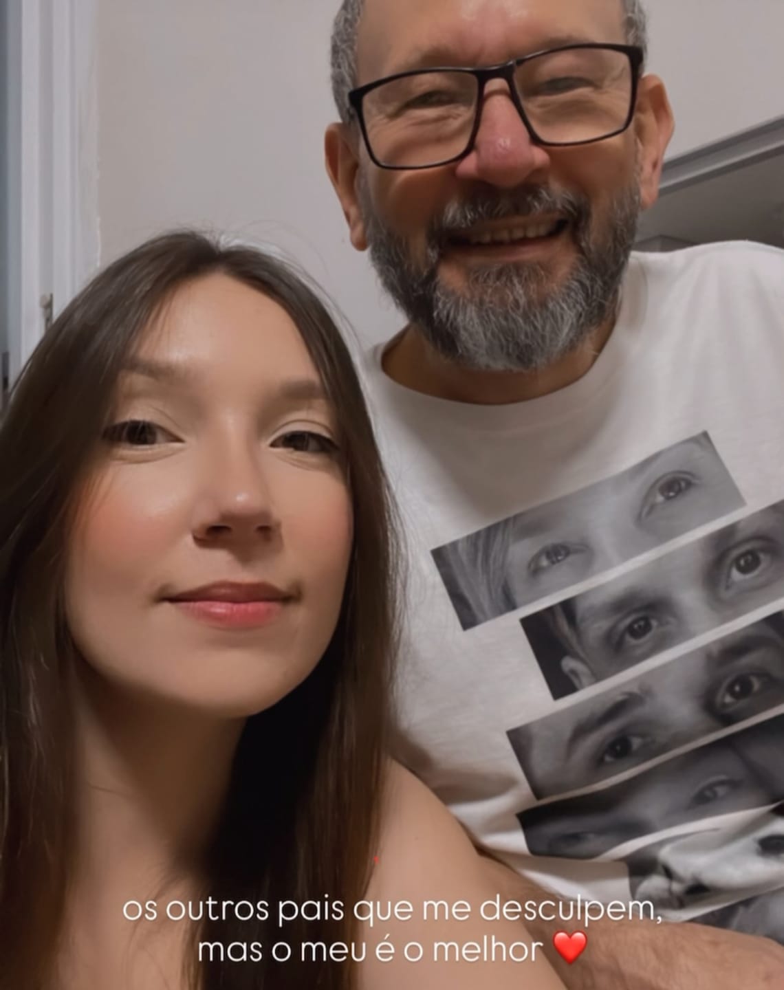 Customer photo review of Camiseta Personalizada DIA DOS PAIS - OLHARES DOS FILHOS (Até 6) - Algodão 100%