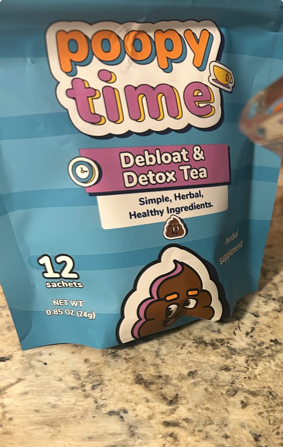 Customer photo review of Poopy Time Debloat & Detox Tea