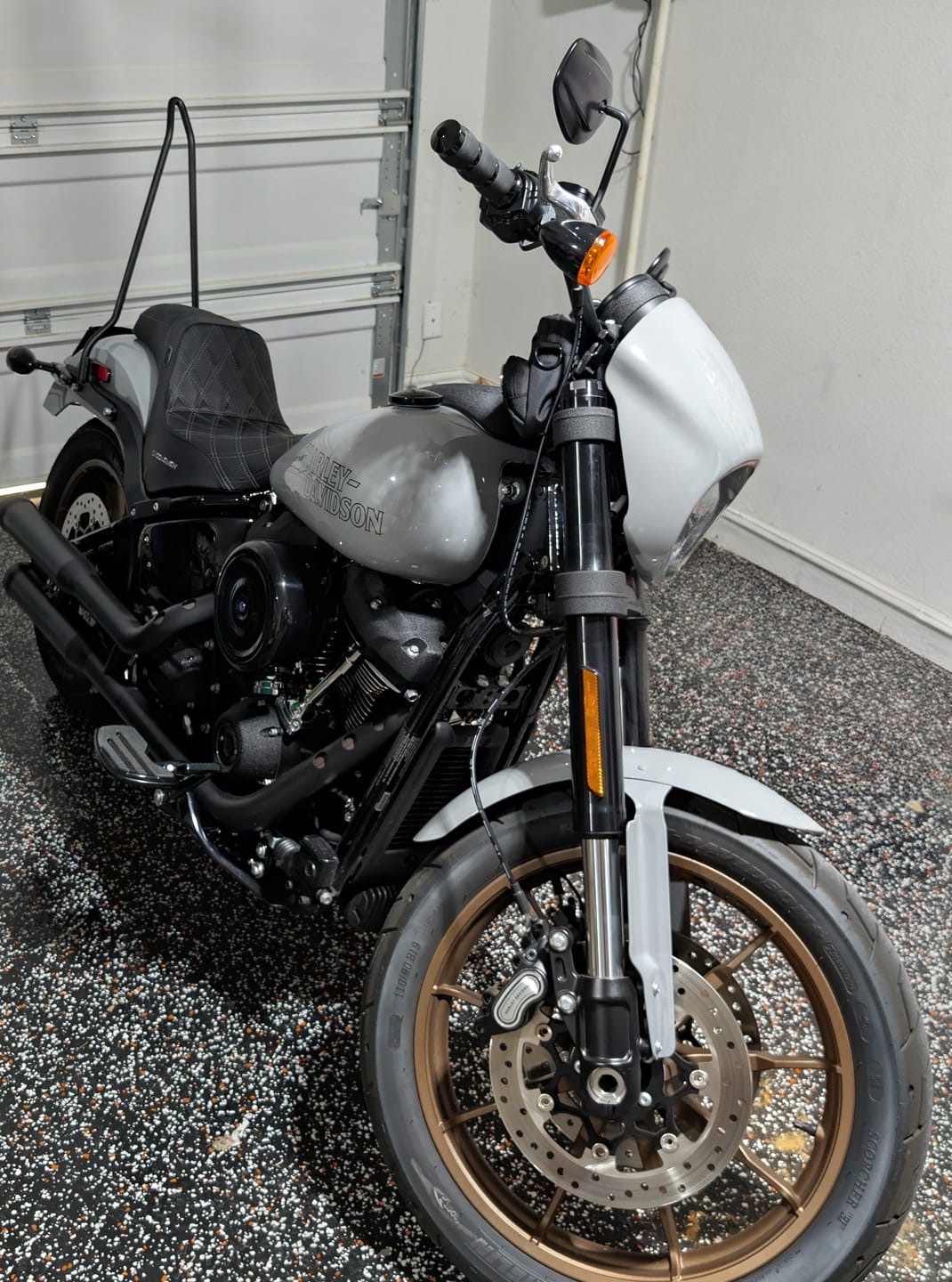 Customer photo review of Iron Born Blade 25" Sissy Bar for Harley Softail Low Rider S FXLRS Matte Black