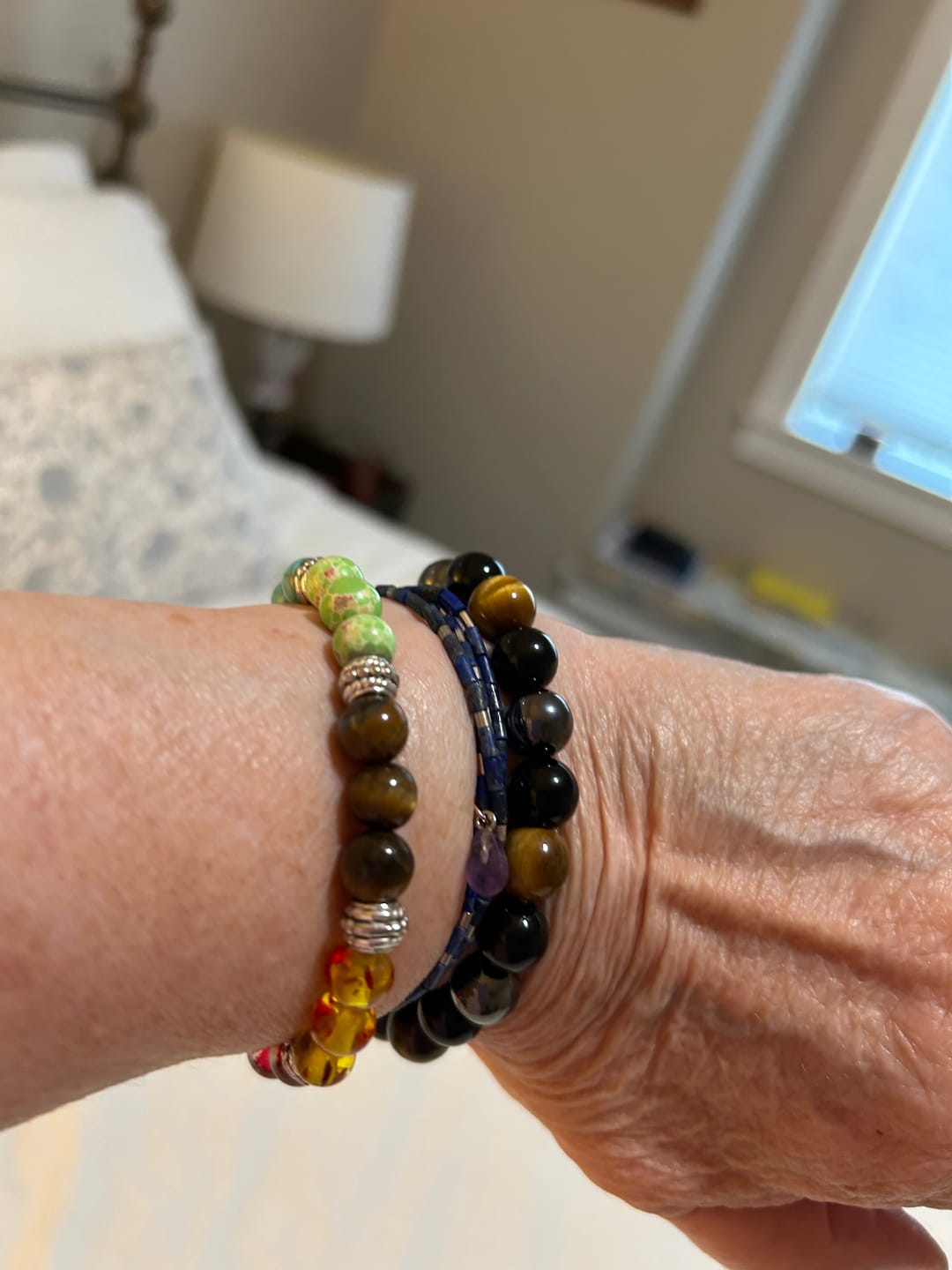 Customer photo review of Triple Stone Protection Bracelet