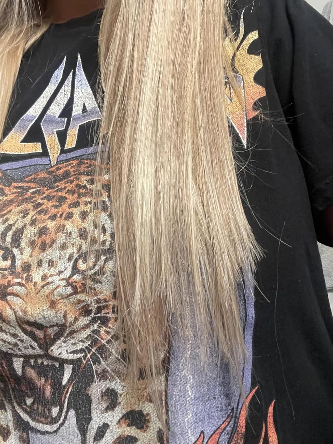 Customer photo review of Hand Tied Weft Hair Extensions Virgin Hair with Pink Blonde Highlights #18/613