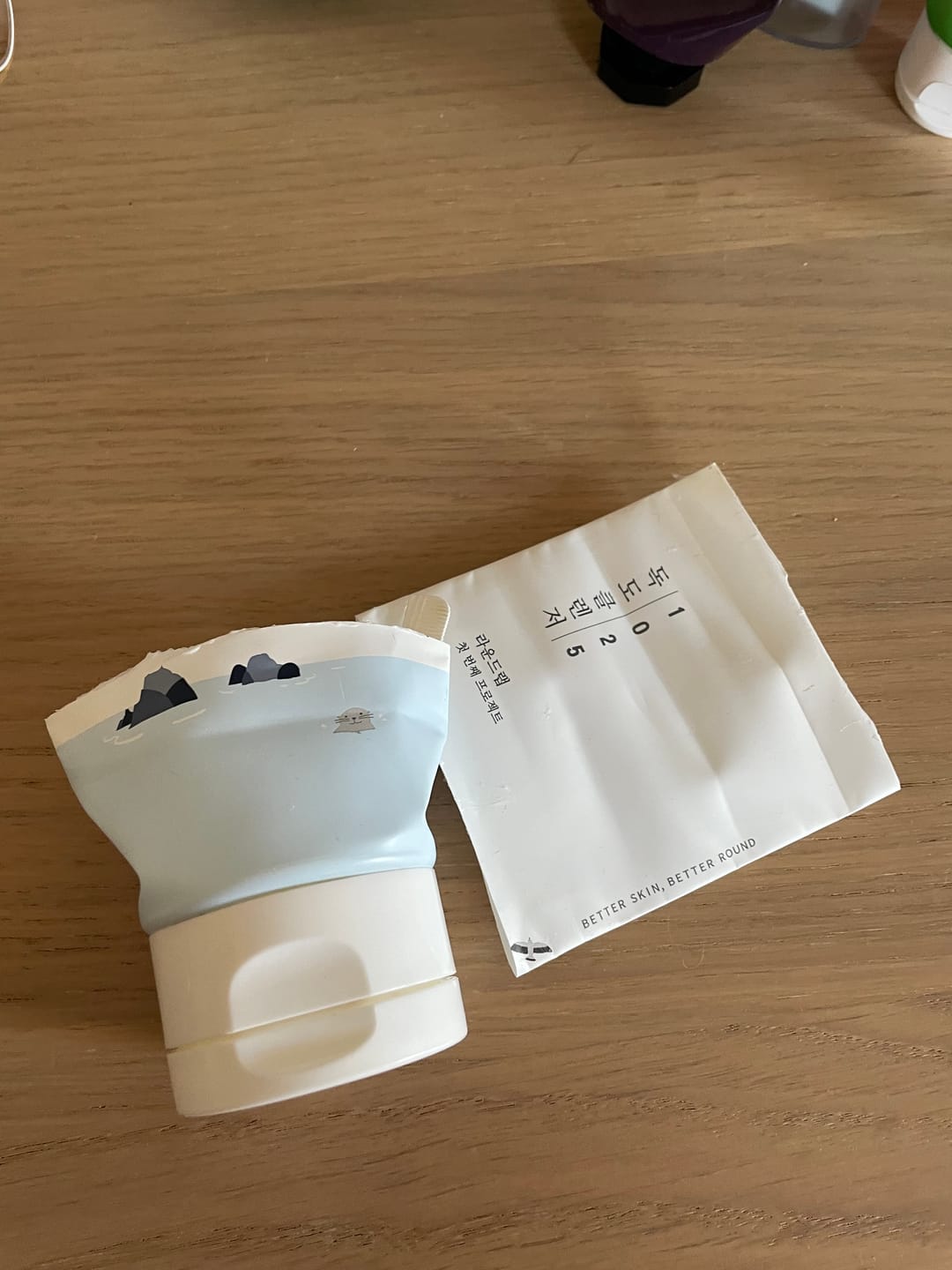 Customer photo review of Maigas putiņas sejas mazgāšanai ar jūras ūdeni Round Lab1025 Dokdo Cleanser