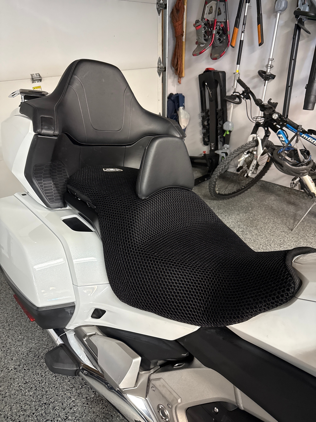 Wind Rider mesh seat cover on a Honda Goldwing GL1800
