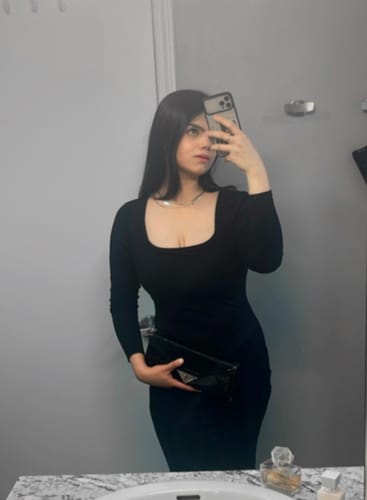 Customer photo review of Long Sleeve Midi Shapewear Dress