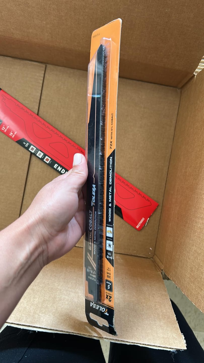 Customer photo review of Brick & Concrete Cutting – Carbide, 12 & 18 in Demolition Reciprocating Saw Blade