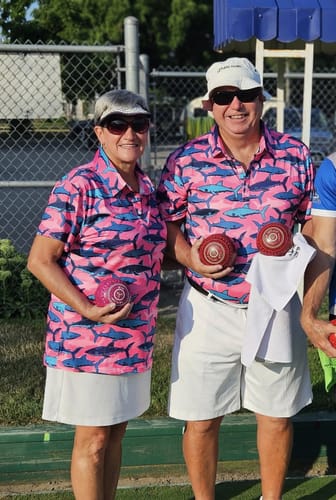 Customer photo review of Golf Polo Couple Family set Electric Sharks Pink tournament