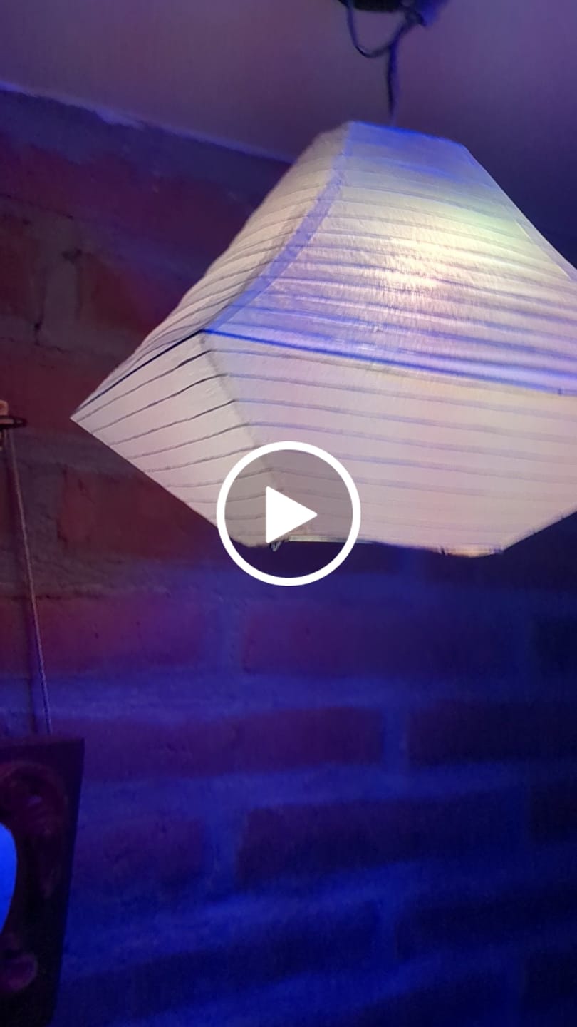 Customer video review of 14" Beige Pagoda Unique Shaped Paper Lantern