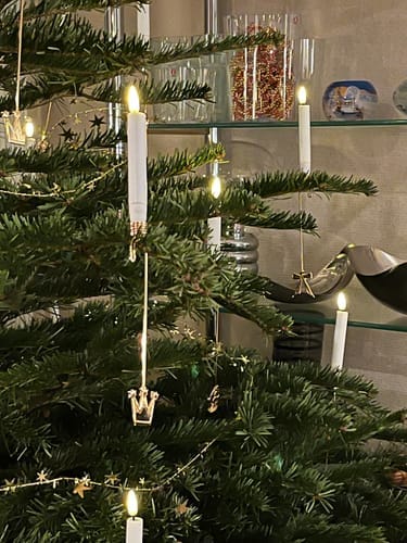 Customer photo review of Juletræslys belagt med stearin 6 stk