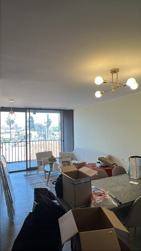 Customer photo review of Lampara Techo Modelo LIMBA Color dorado 4 soquetes