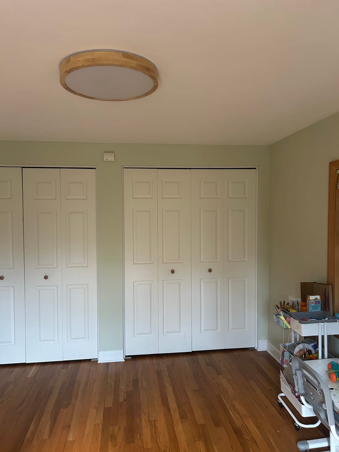 Customer photo review of Scandinavian Wooden Round LED Flush Mount