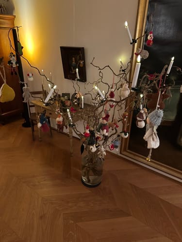 Customer photo review of Juletræslys belagt med stearin 6 stk