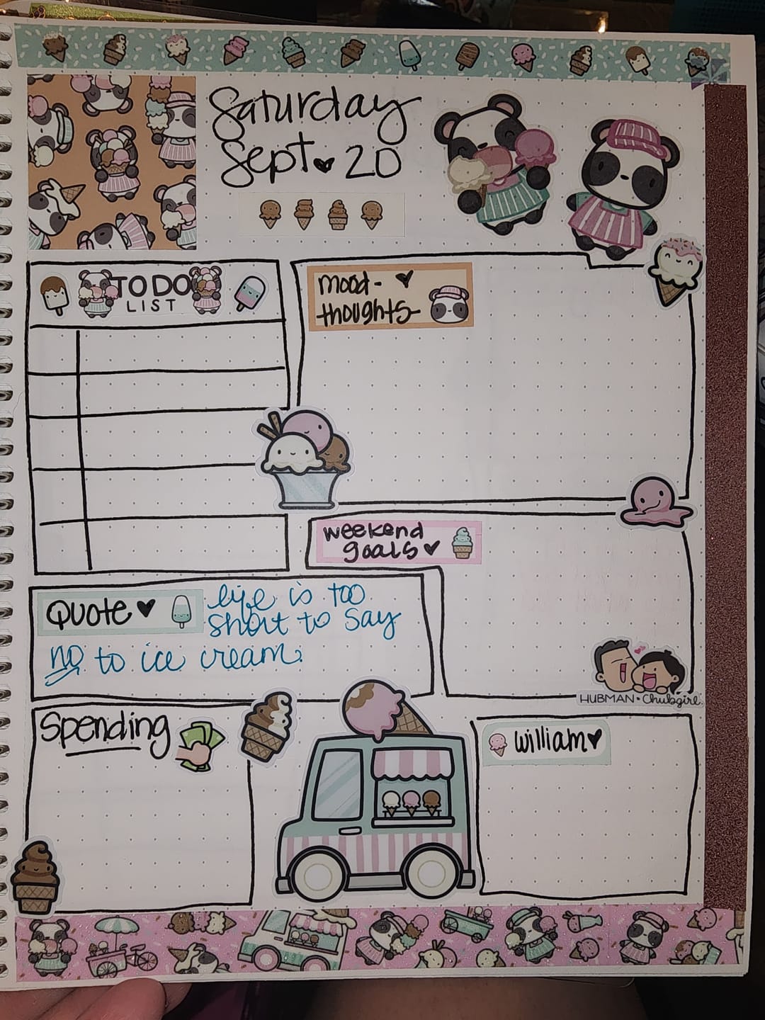 Customer photo review of Icecream Date Washi Tapes (Set of 2)