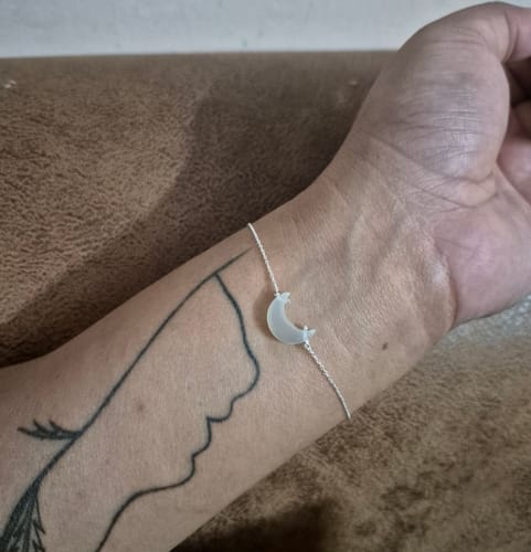 Customer photo review of adhvaya - White Moonstone Luna Bracelet