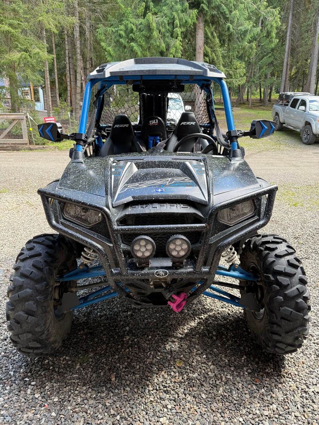 Customer photo review of UTV Side View Mirrors for 1.75- 2" Roll Bar Fit Polaris Ranger