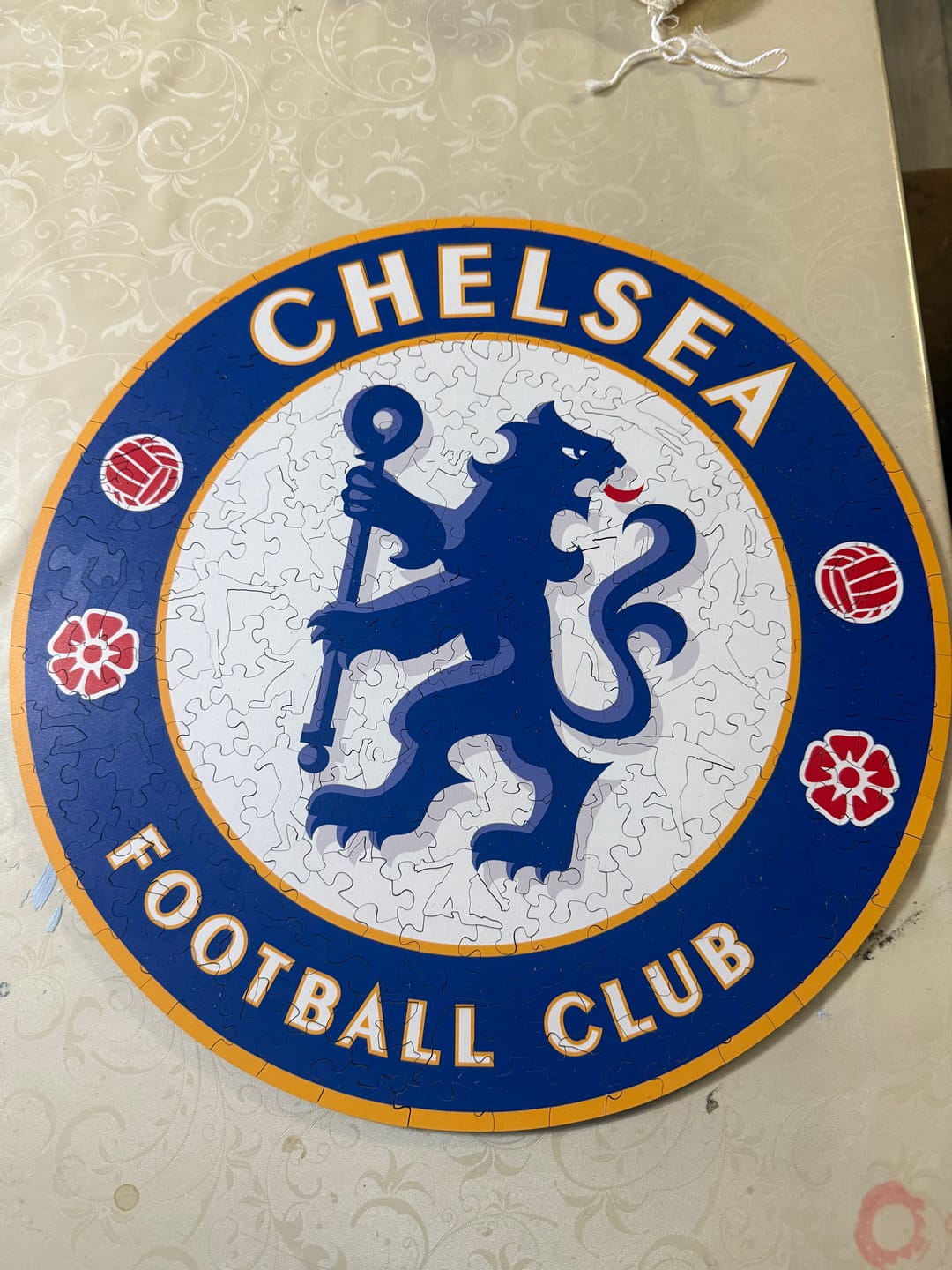 Customer photo review of Chelsea FC® Logo - Wooden Puzzle