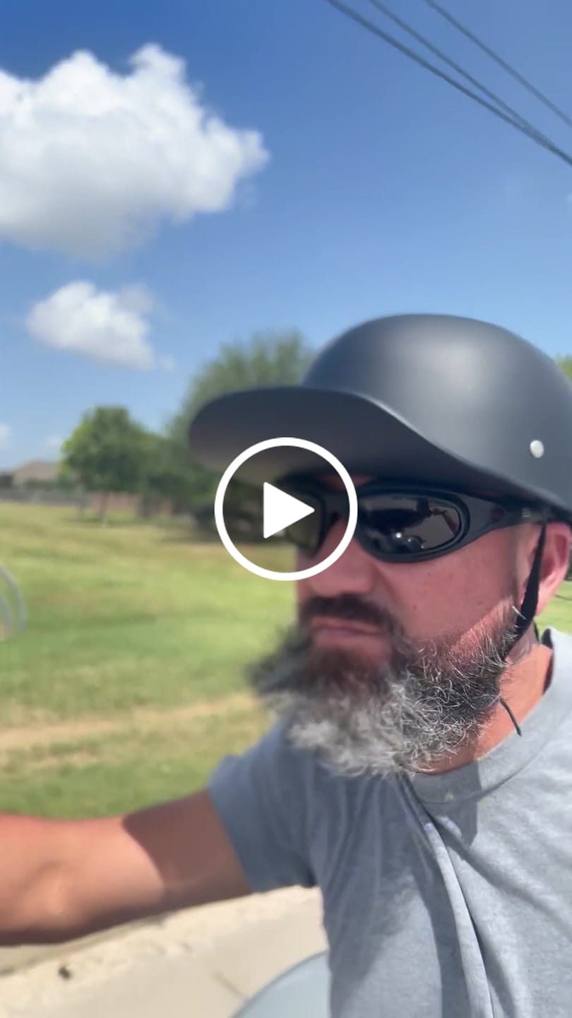 Customer video review of Baseball Cap DOT Motorcycle Helmet / Matte Black